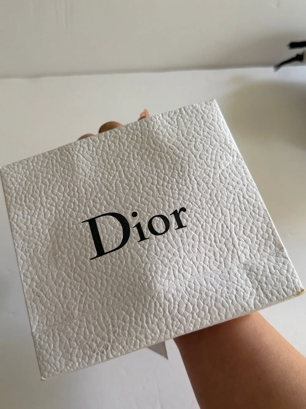Dior White Mini Shopping Bag with Black Logo - Picture 5 of 7